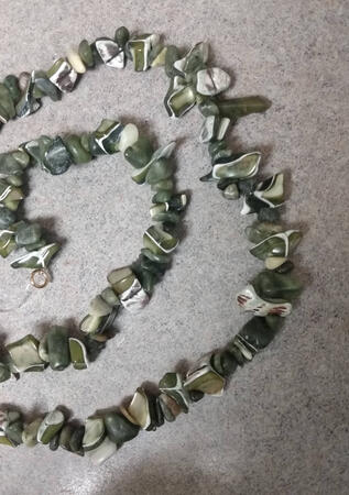 African Jasper and River Shell Waist Bead