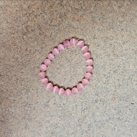 Pink Glass Bead Bracelet